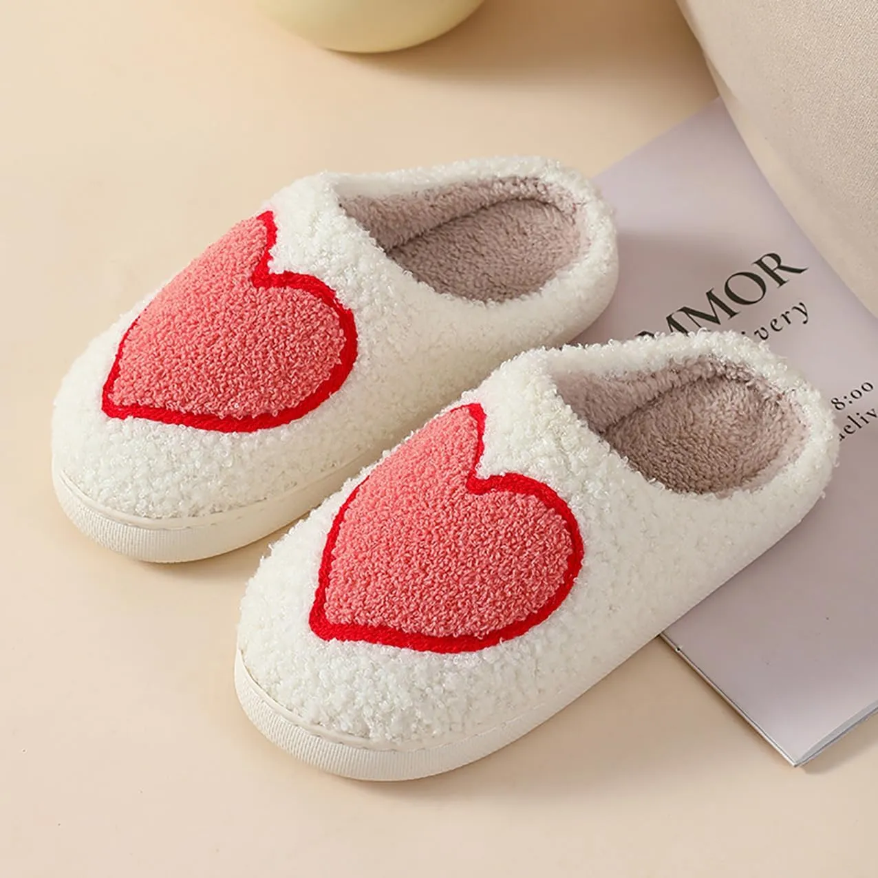 24 Years New Animal Fruit Slippers For Women Fluffy Plush Slippers Cute Cartoon House Slipper Fruit Slippers for Womens Mens Plush Soft Memory Foam House Shoes Women's Men's Cute Slippers