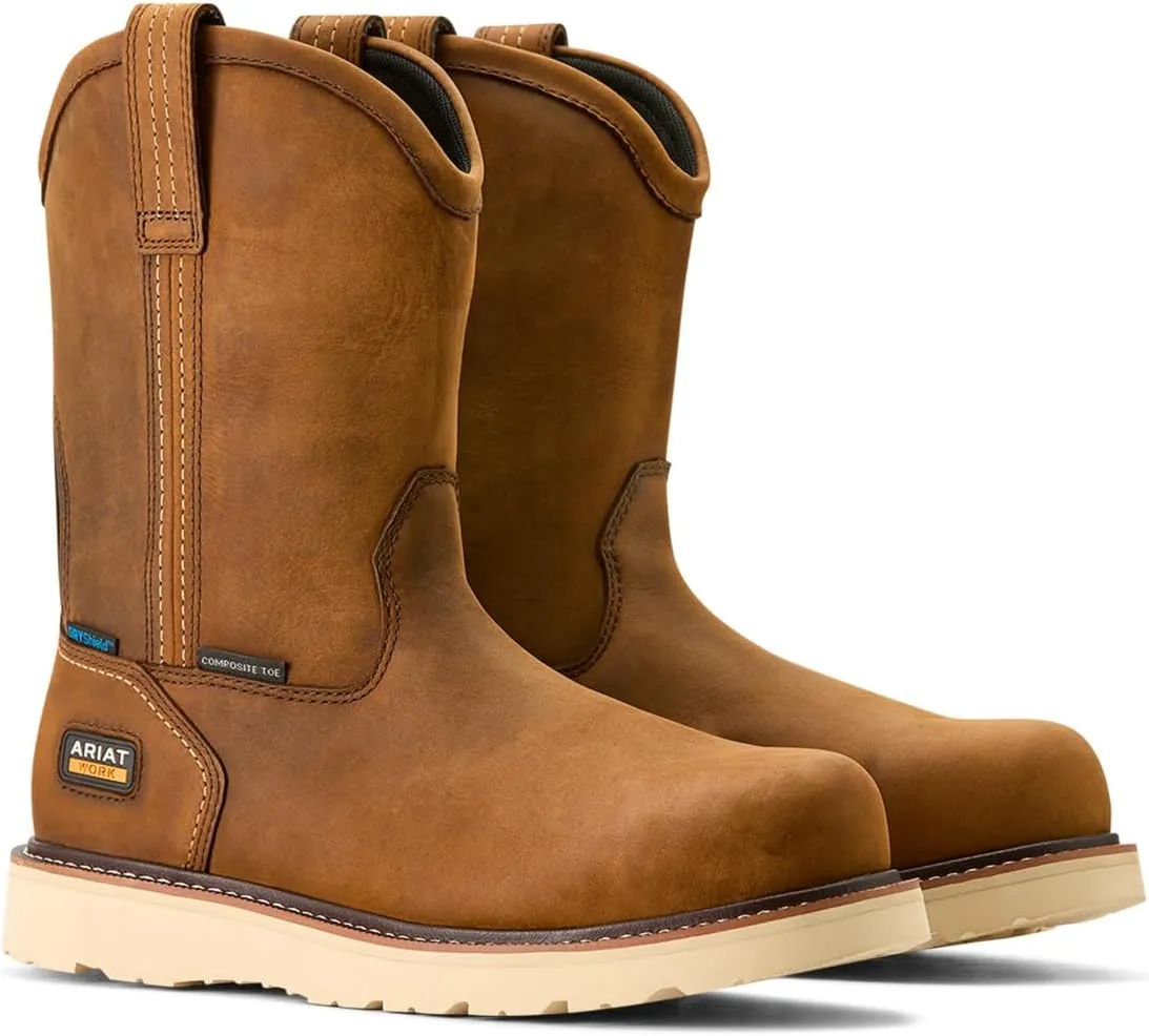 Ariat Men's Rebar Wedge Pull-on Waterproof Composite Toe Work Boot
