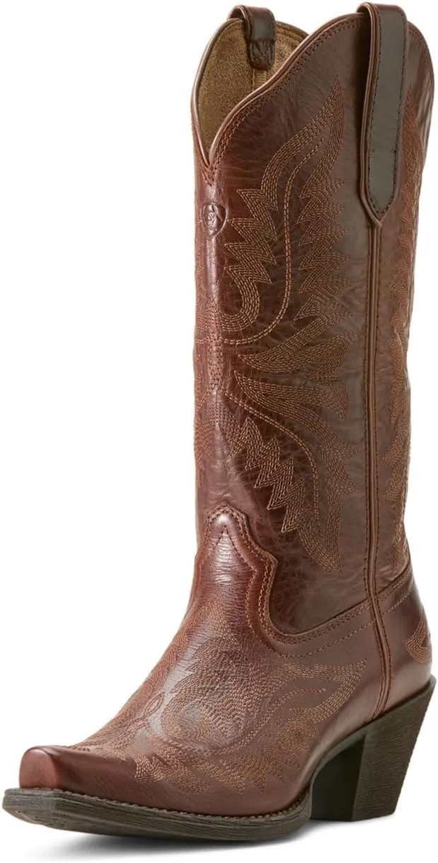 ARIAT Women`s Rafter Tan Vamp and 12In Top Round Up Boot
