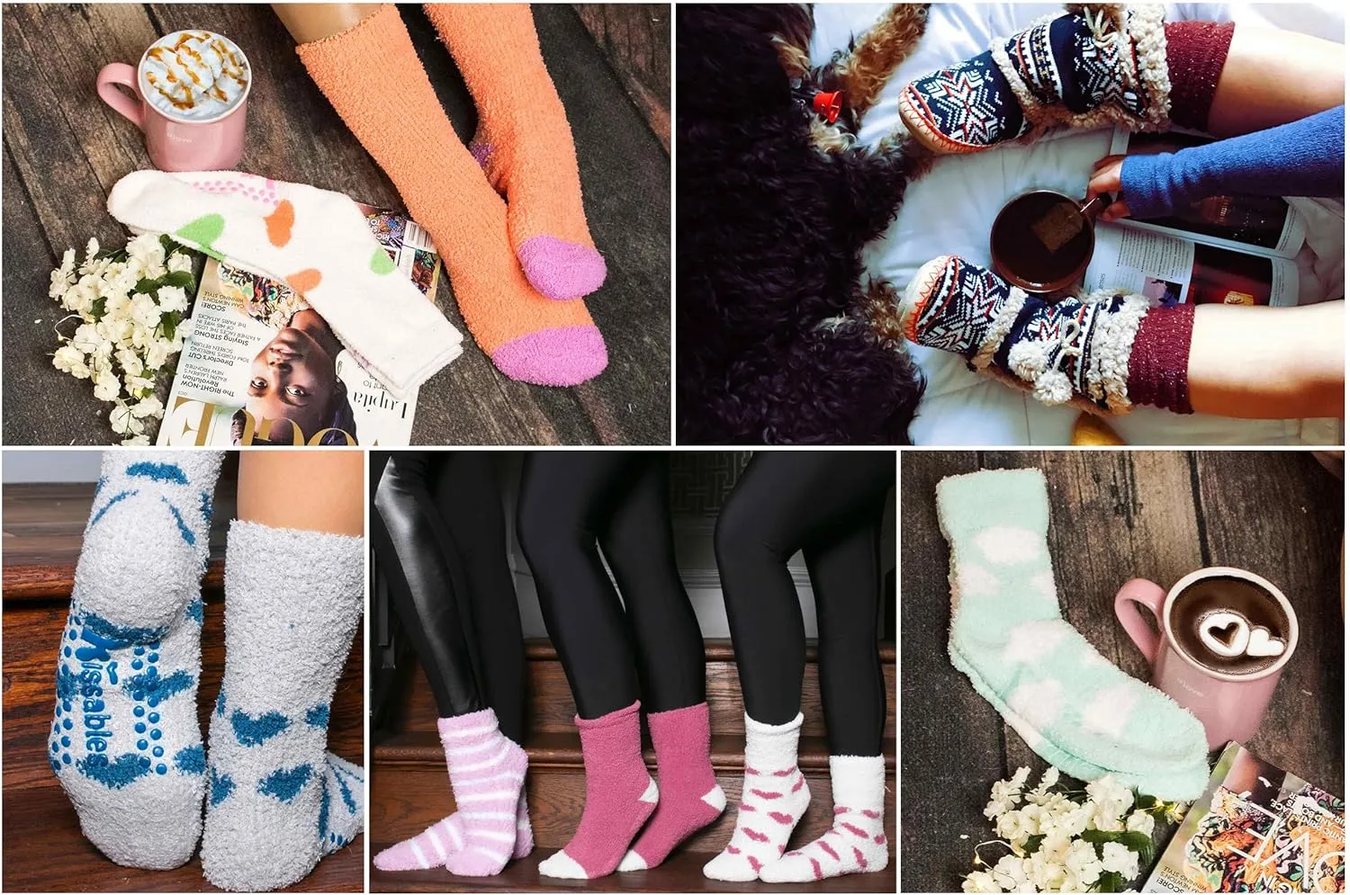 Aromasoles Fluffy Chenille Lavender infused Socks