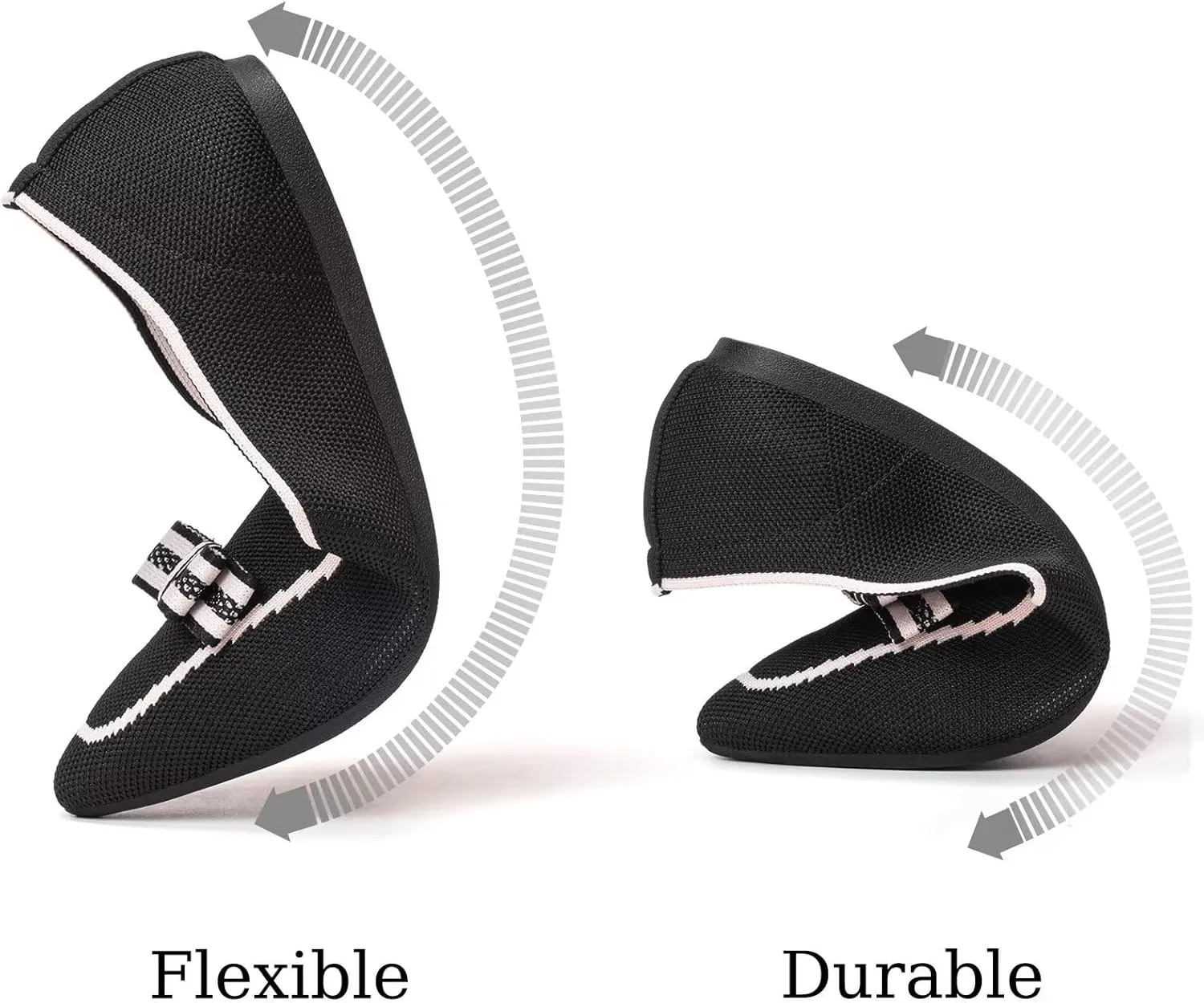 BEJINASH Women's Loafer Flats Casual Knit Fabric Lightweight Dressy Shoes Washable Elegant Pointed-Toe lace-up Bow Shoes Comfortable Ballet Shoes for Women Perfect for Daily