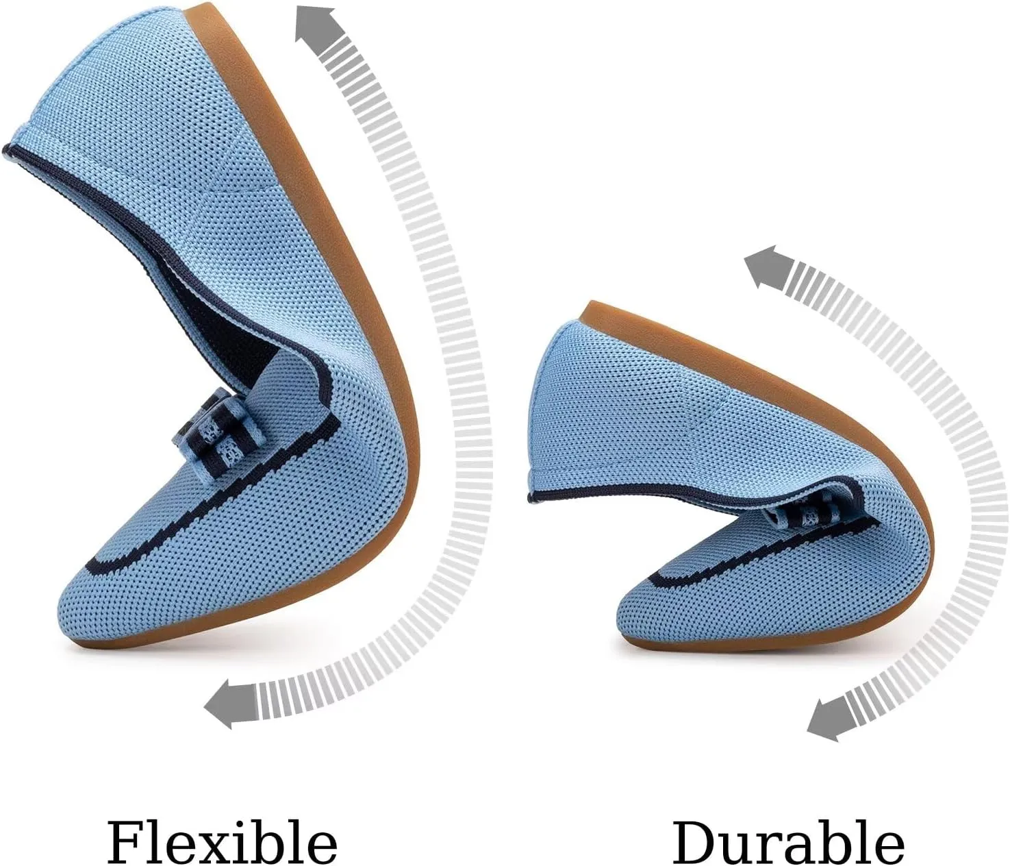 BEJINASH Women's Loafer Flats Casual Knit Fabric Lightweight Dressy Shoes Washable Elegant Pointed-Toe lace-up Bow Shoes Comfortable Ballet Shoes for Women Perfect for Daily