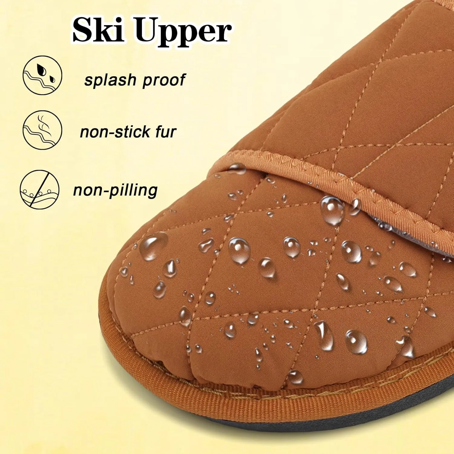 Besroad Mens Slippers Wide Memory Foam House Slippers Adjustable Diabetic Shoes Arthritis Edema Swollen House Shoes