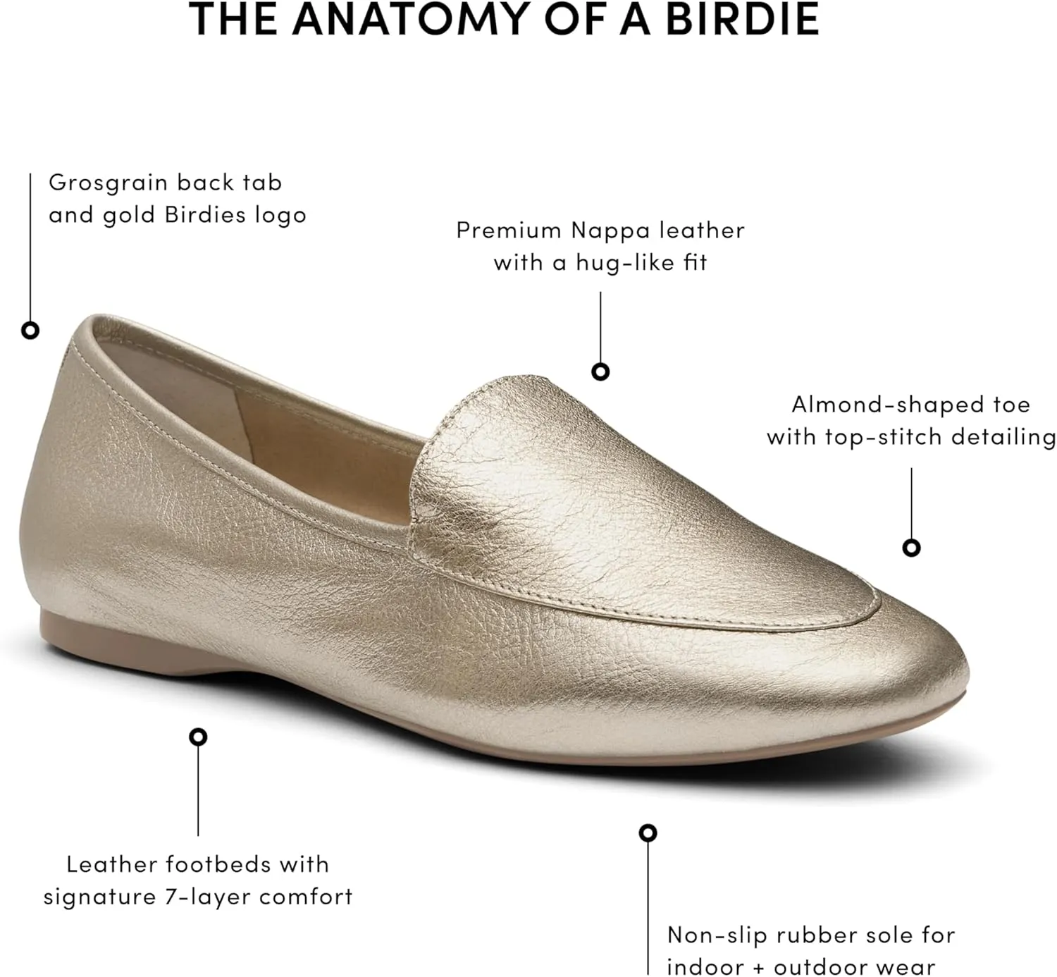 Birdies Women's Vesper, Slip-On Flats, Comfortable Casual Dressy Shoes