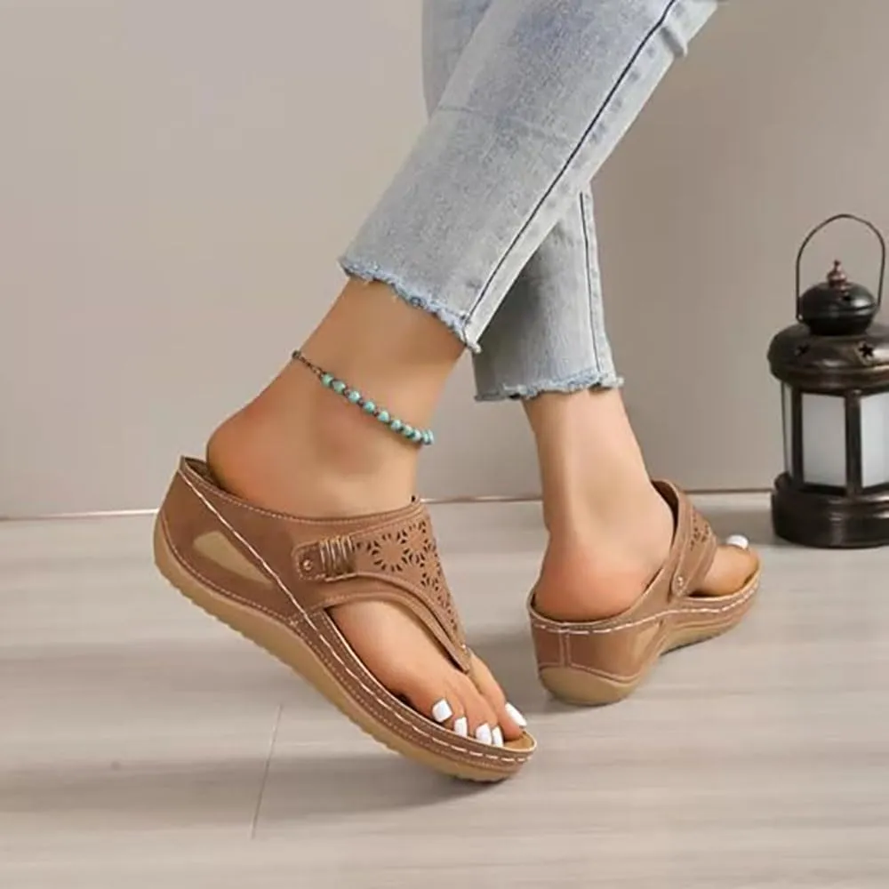 Breathable Mesh Sports Sandals With Non-Slip Sole, Women Summer Orthopedic Sandals Solid Color Mesh Breathable Open Toe Flip-Flops