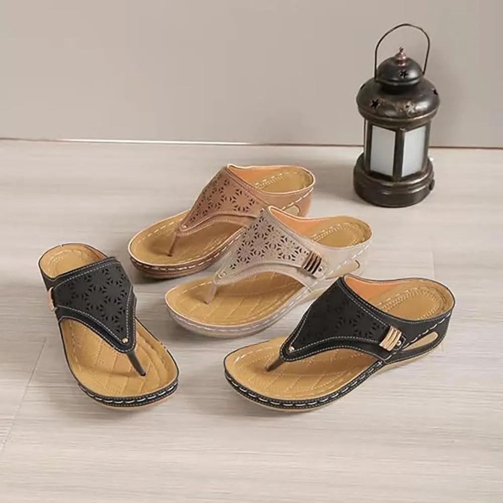 Breathable Mesh Sports Sandals With Non-Slip Sole, Women Summer Orthopedic Sandals Solid Color Mesh Breathable Open Toe Flip-Flops