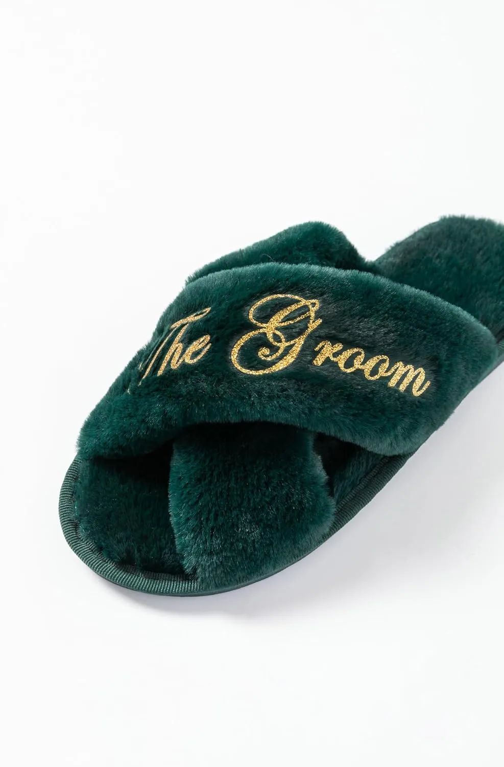 Bridal Slipper - Bridesmaid & Bachelorette Gifts - Forest Green - Bridal Shower
