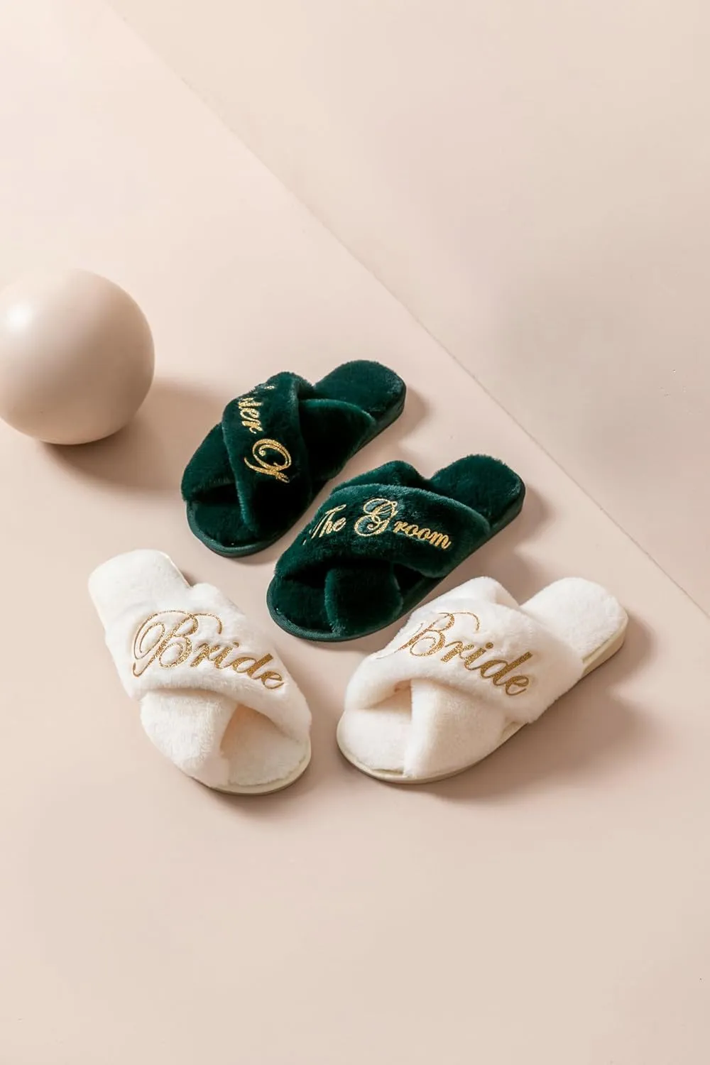 Bridal Slipper - Bridesmaid & Bachelorette Gifts - Forest Green - Bridal Shower