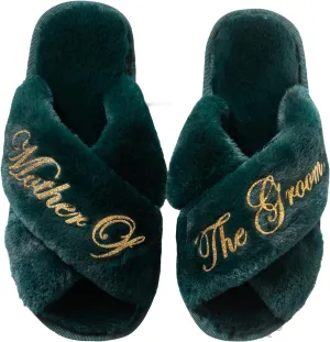 Bridal Slipper - Bridesmaid & Bachelorette Gifts - Forest Green - Bridal Shower