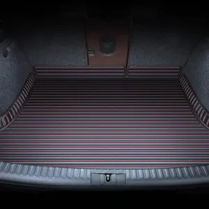 Car Leather Trunk Mats for Jaguar E-PACE 2024-, Heavy Duty Cargo Liners with Raised Edges, Waterproof Non-Slip Backing, Storage Protector Rear Boot Floor Accessories,B