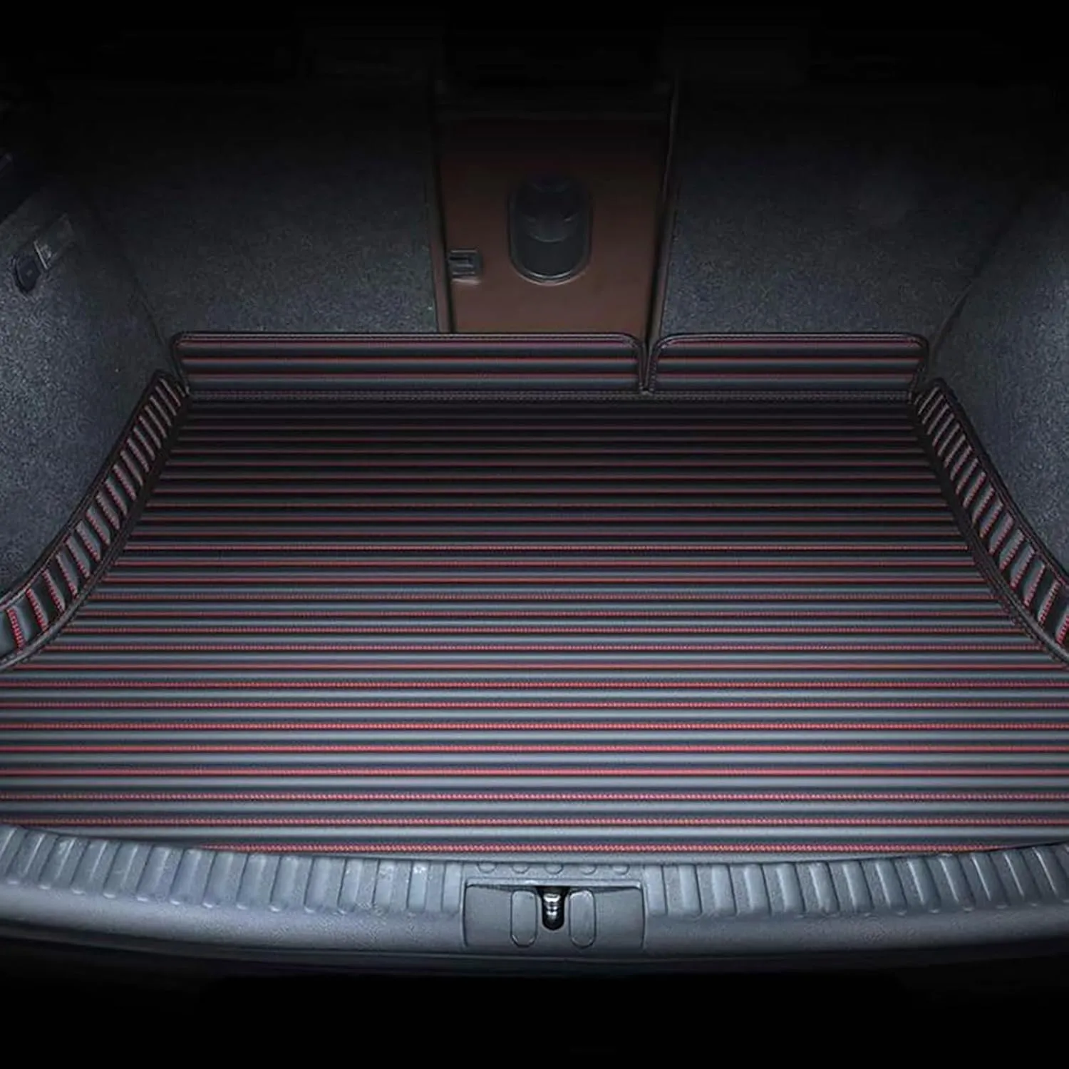 Car Leather Trunk Mats for Jaguar E-PACE 2024-, Heavy Duty Cargo Liners with Raised Edges, Waterproof Non-Slip Backing, Storage Protector Rear Boot Floor Accessories,B