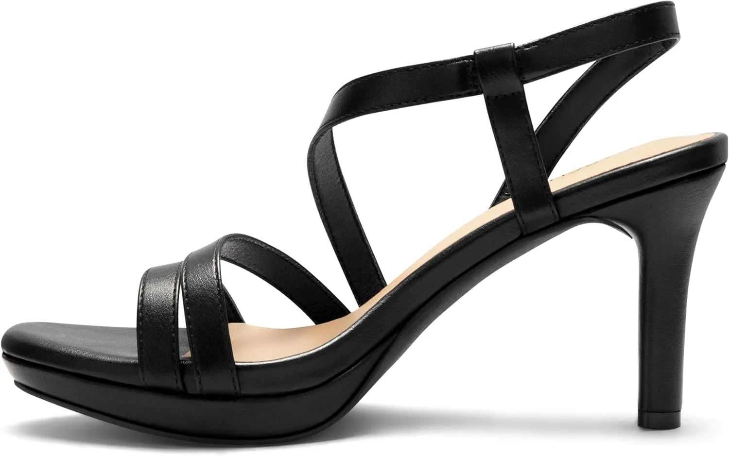 Carcuume Women's Strappy Platform Heeled Sandal,NATRACY-DD