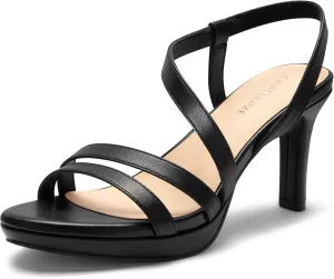 Carcuume Women's Strappy Platform Heeled Sandal,NATRACY-DD