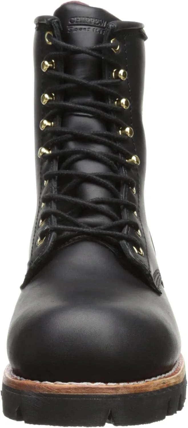 Chippewa Women's Black Waterproof Steel Toe Lace Logger Boots