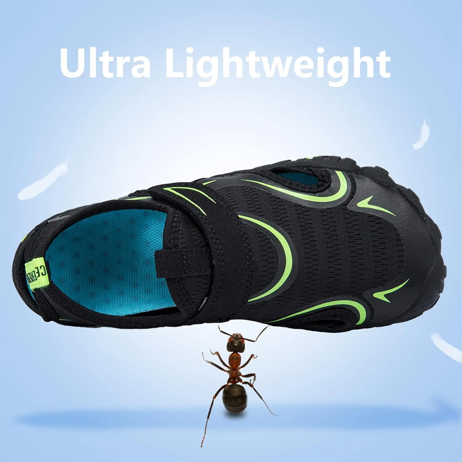 CIOR Kids Boys Girls Water Shoes Comfort Closed-Toe Sport Athletic Sandal Aqua Lightweight Walking Shoes(Toddler/Little Kid/Big Kid)