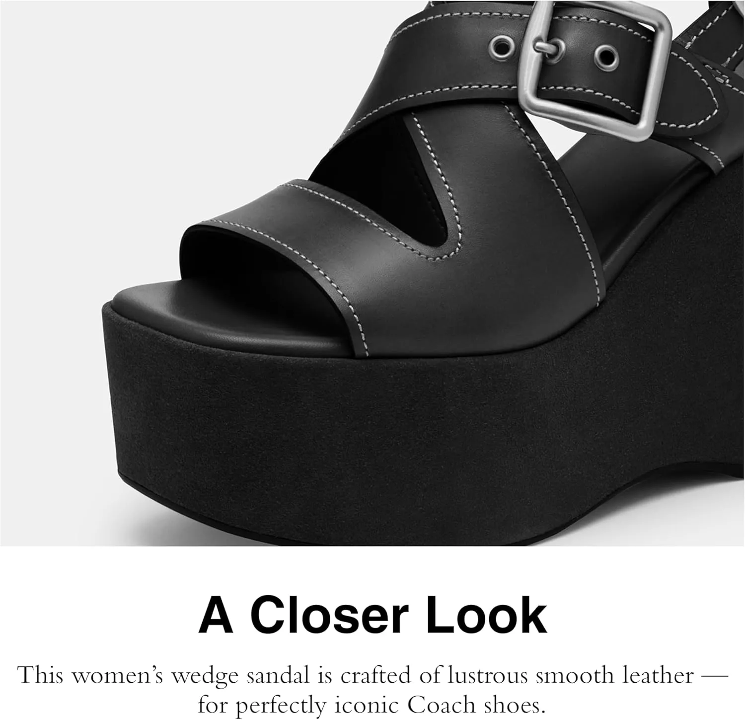 Coach Women's Archival Buckle Wedge Platform