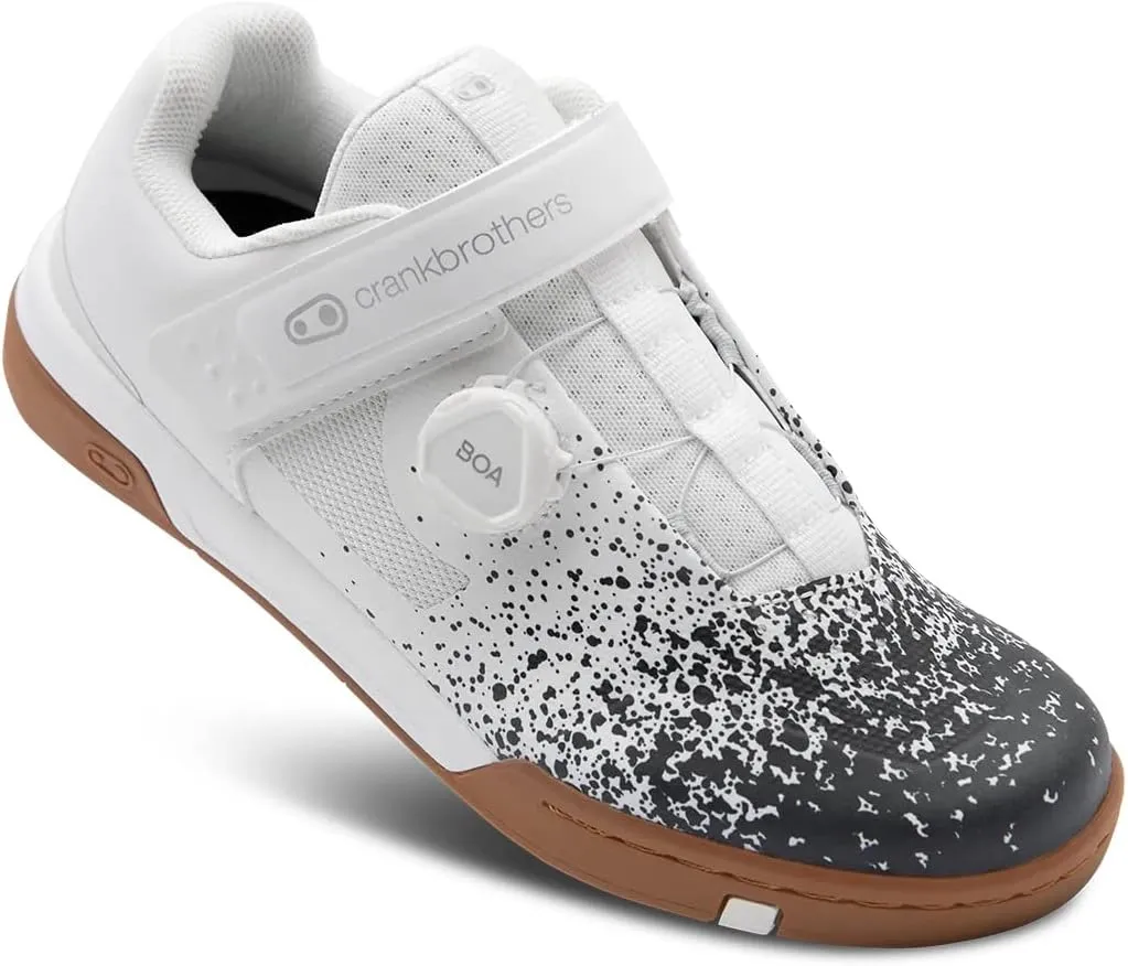 Crank Brothers Stamp BOA Shoes - Black/White - Gum - 10.5