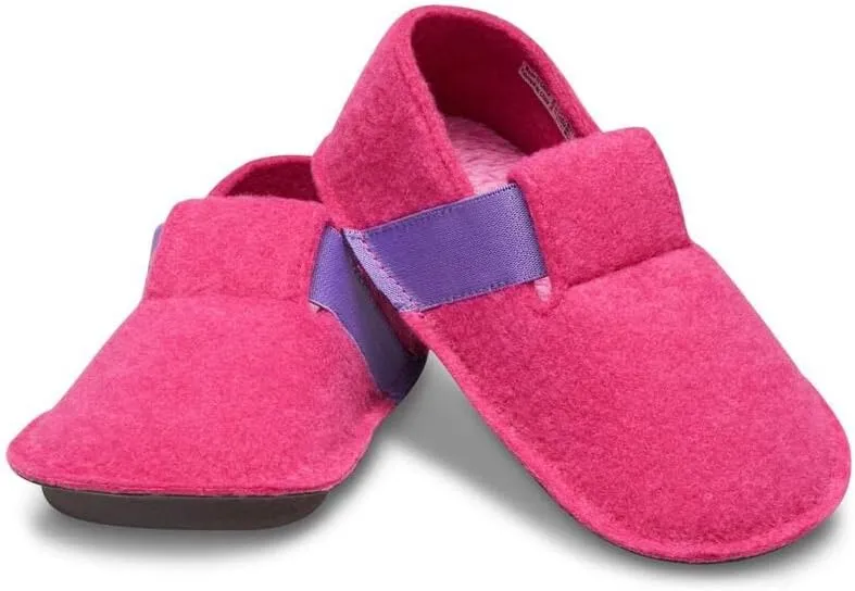 Crocs Kids' Classic Slipper | Comfortable Slip On Fuzzy Slippers for Kids