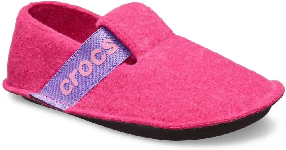 Crocs Kids' Classic Slipper | Comfortable Slip On Fuzzy Slippers for Kids