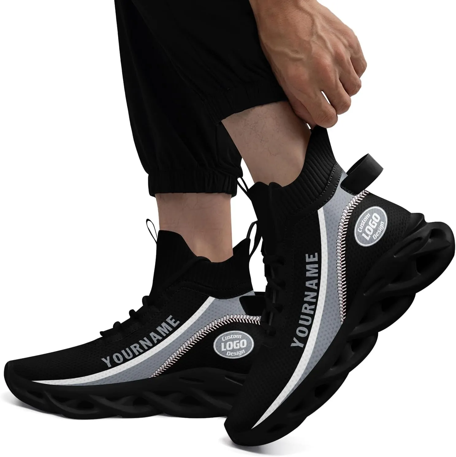 Custom Men Athletic Walking Running Tennis Shoes Fashion Women Hightop Breathable Lightweight Sneaker Unisex Baseball Shoes