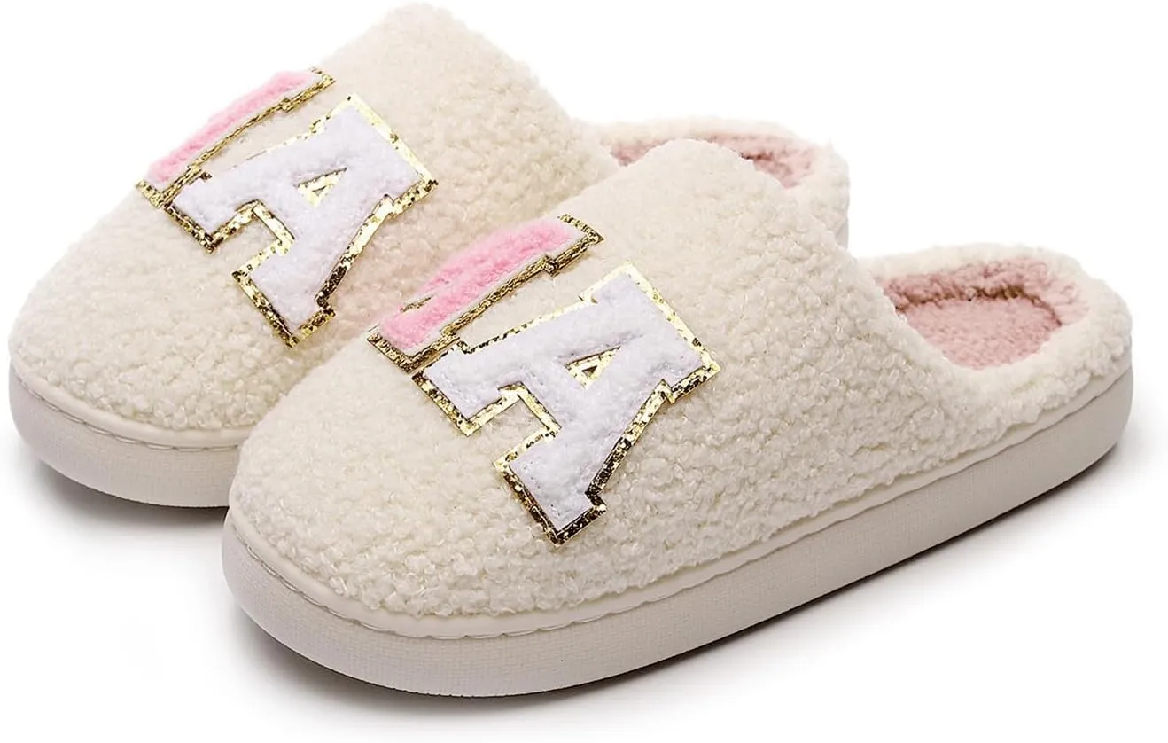 Cute Slippers for Women Fun Cute Holiday House Shoes Fluffy Warm Slipper Gifts for Adults