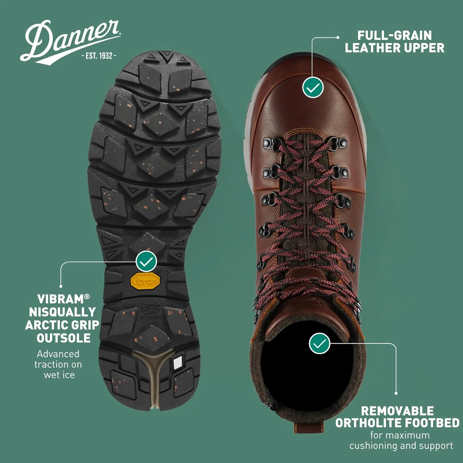 Danner Men's Arctic 600 Side-Zip 7'' 200G Waterproof Hiking Boot