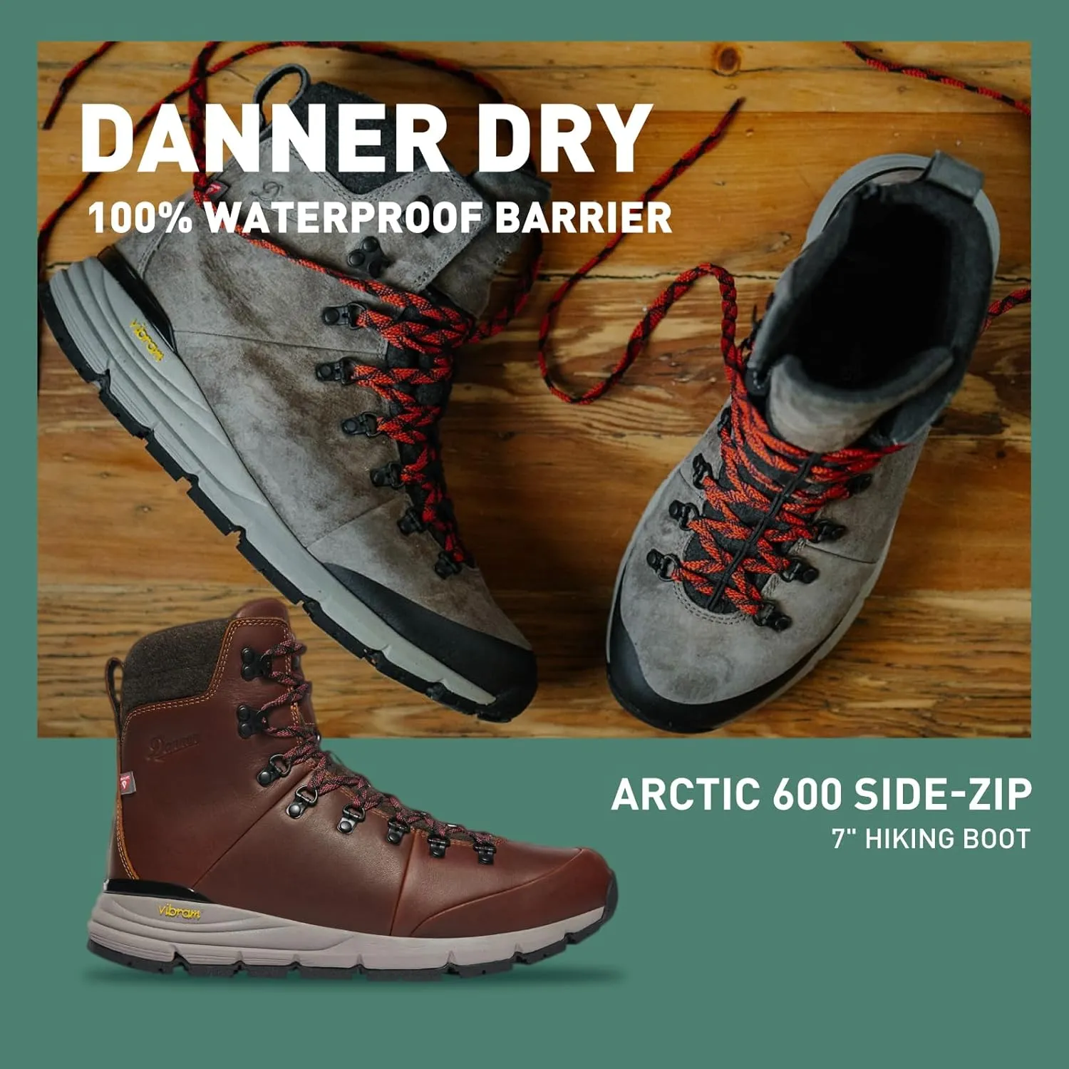 Danner Men's Arctic 600 Side-Zip 7'' 200G Waterproof Hiking Boot
