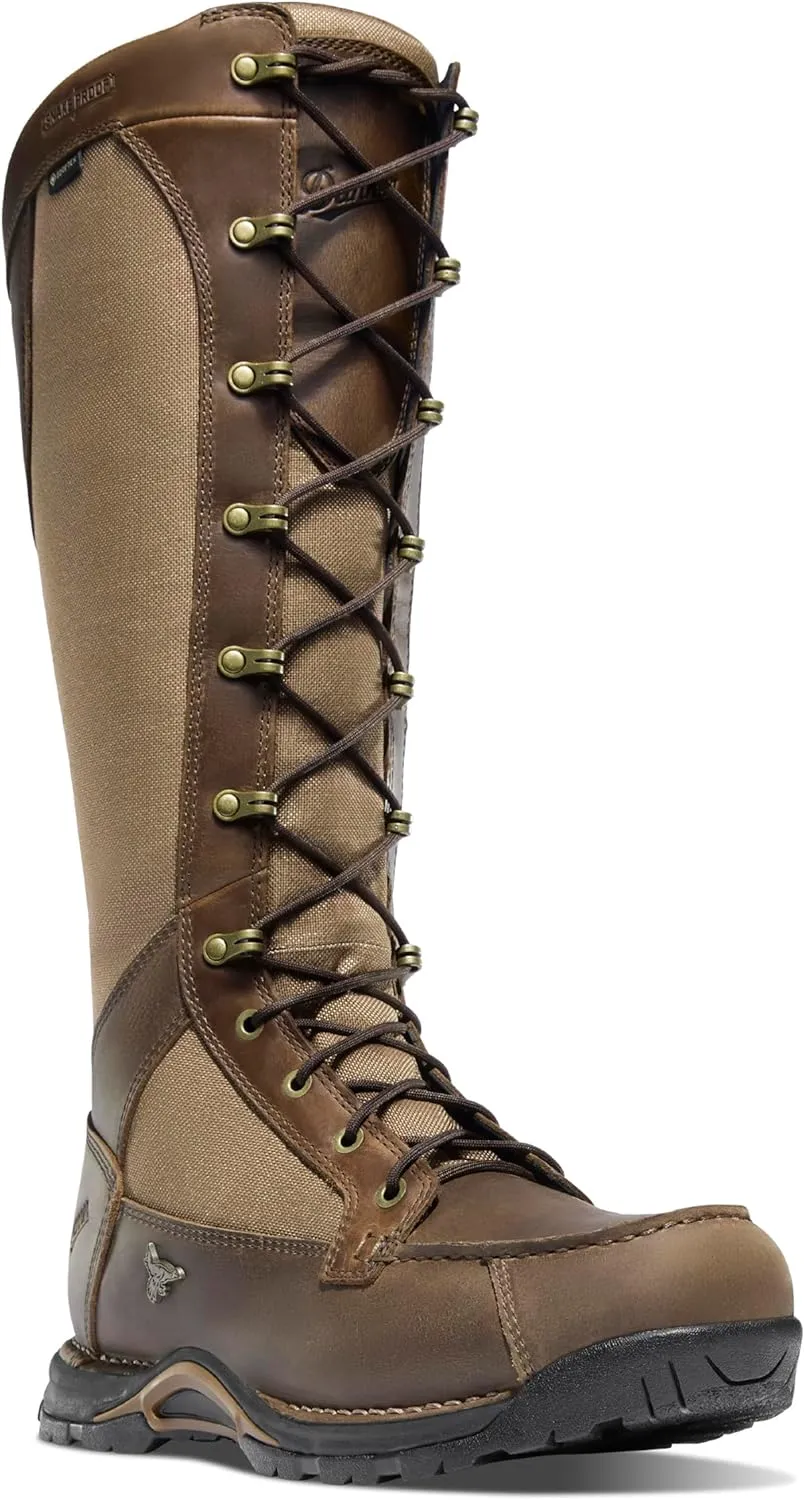 Danner Sharptail 17" Side-Zip Waterproof Snake Boots for Men - Full-Grain Leather and Nylon with 360° Snake Guard, Comfort Footbed & Traction Outsole