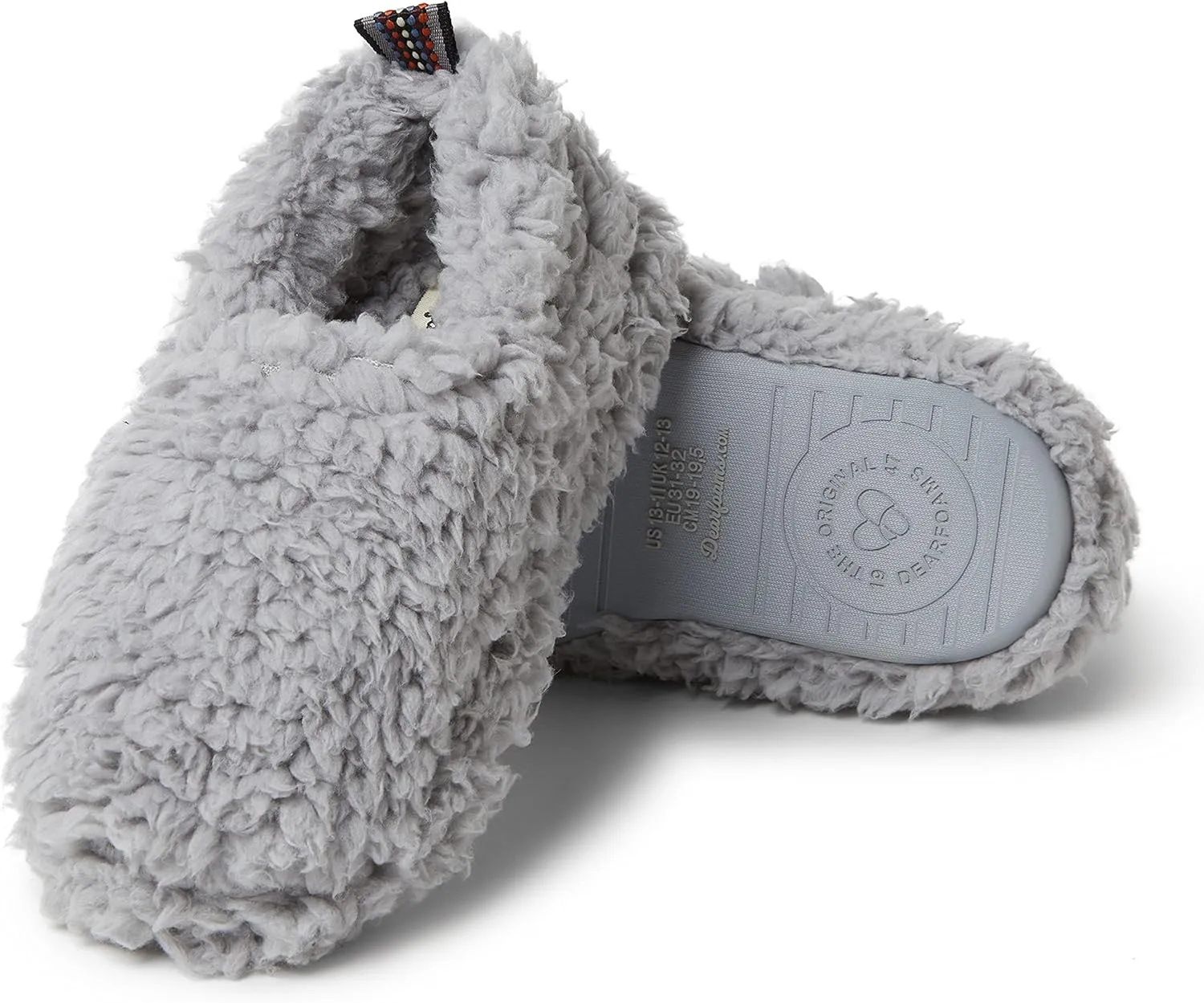 Dearfoams Kids' Washable Skye Pile Closed Back Slipper