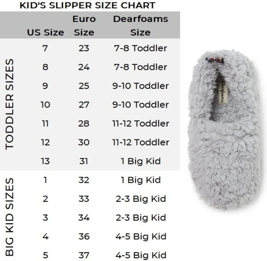 Dearfoams Kids' Washable Skye Pile Closed Back Slipper