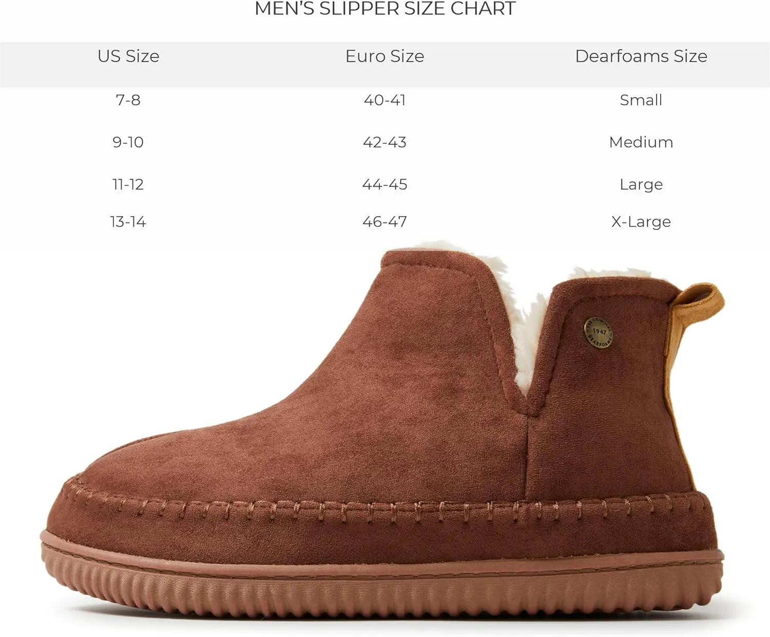 Dearfoams Men's Brixen Indoor/Outdoor Memory Foam Boot Alpine Camping Cozy Slipper House Shoe