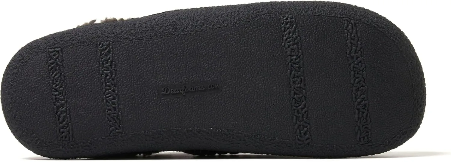 Dearfoams Men's Matthew Moc Toe Scuff Indoor Outdoor House Shoe Slipper