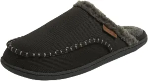 Dearfoams Men's Matthew Moc Toe Scuff Indoor Outdoor House Shoe Slipper