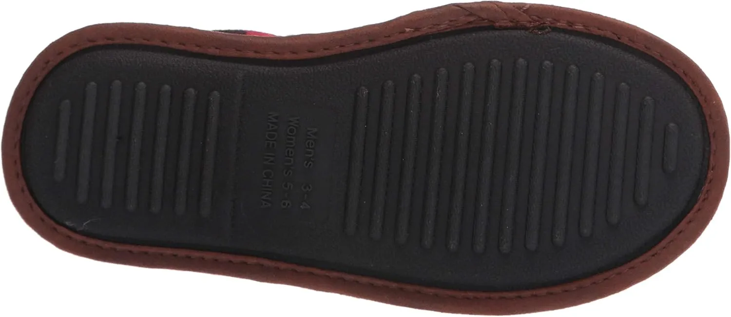 Dearfoams Women's Alpine Print Family Mood Bear Scuff Slipper