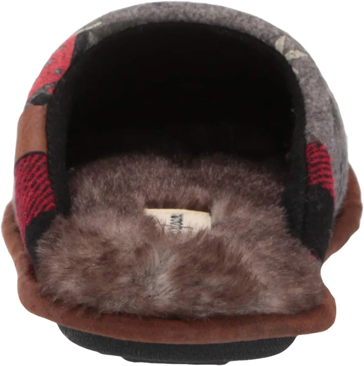 Dearfoams Women's Alpine Print Family Mood Bear Scuff Slipper
