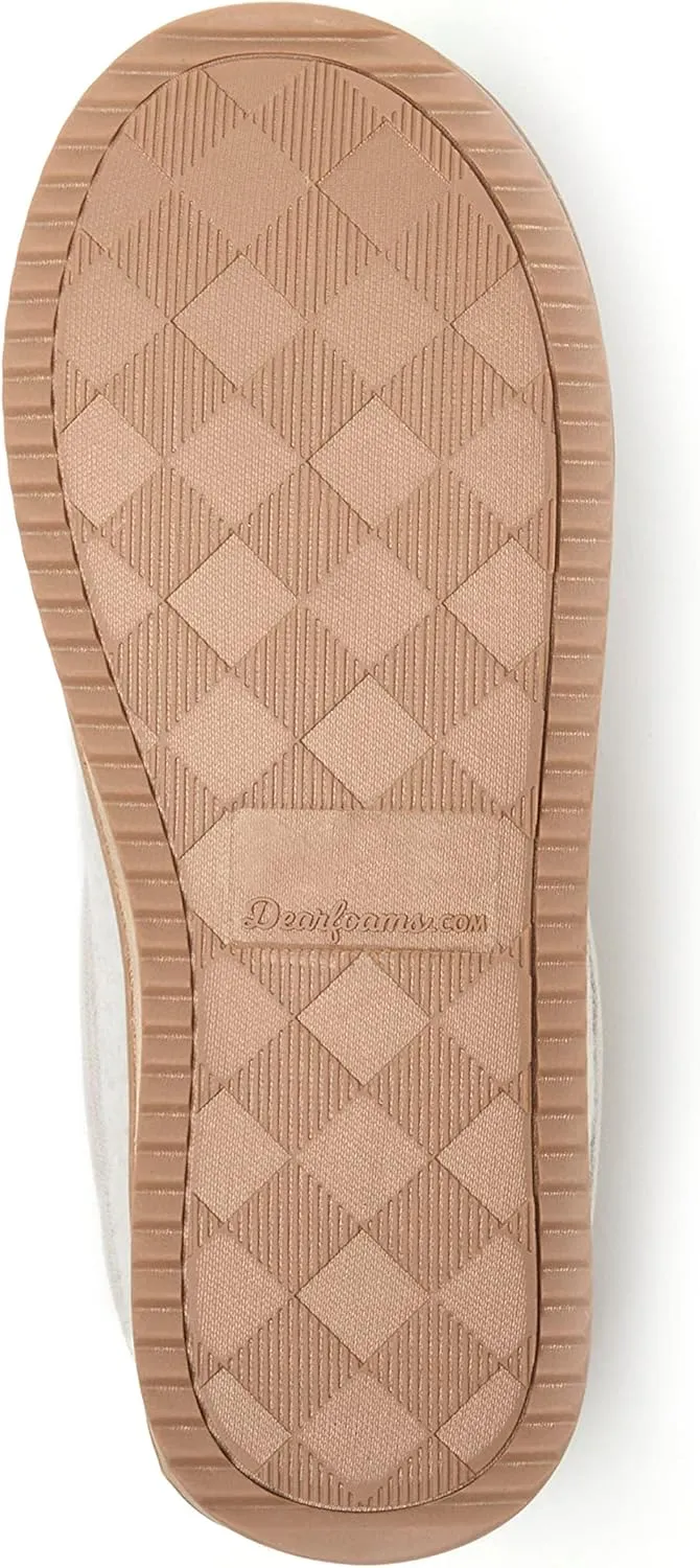 Dearfoams Women's Wren High Vamp Clog Indoor/Outdoor Memory Foam Slipper