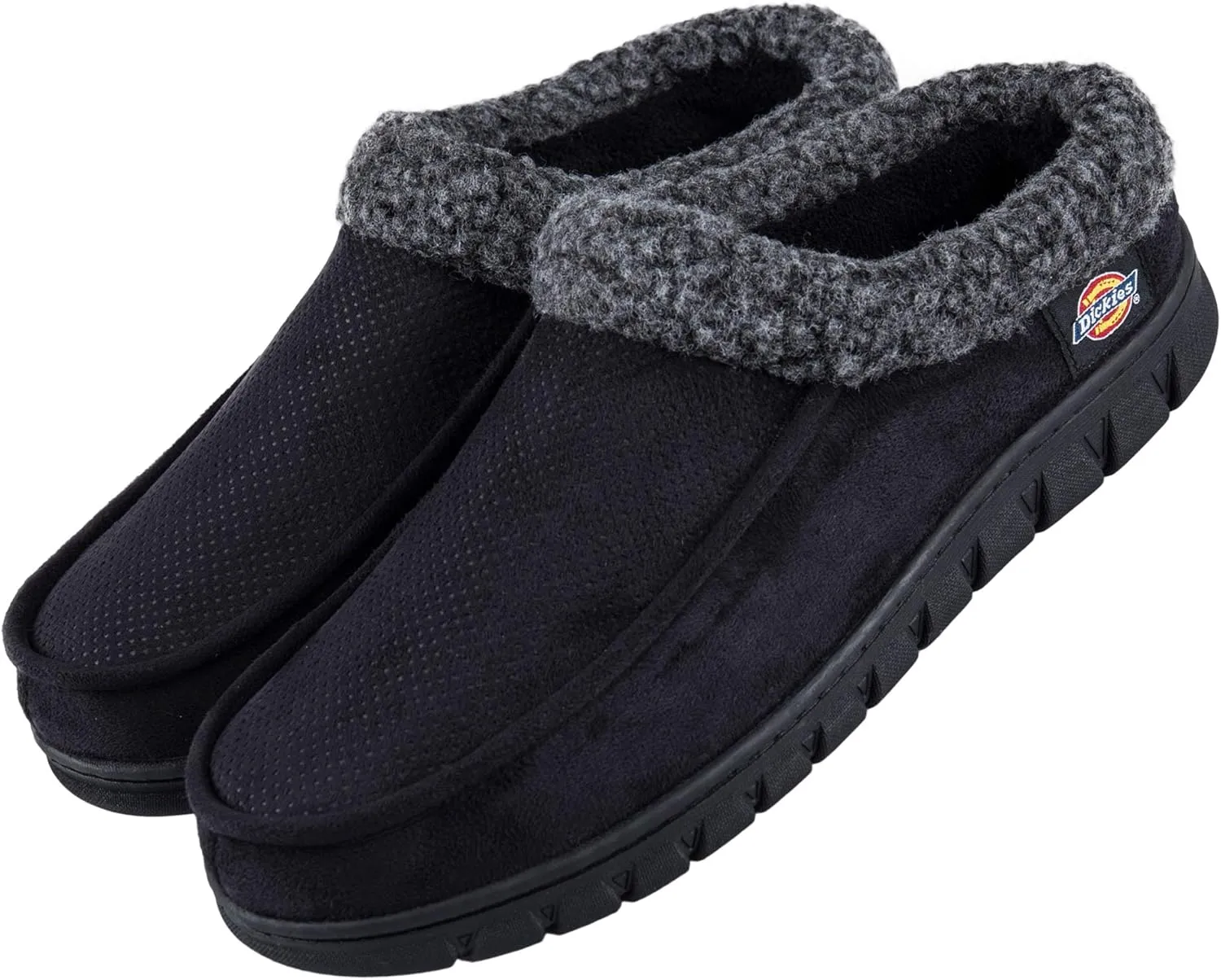 Dickies Men's Perforated Closed Back Memory Foam Slippers - Indoor/Outdoor Sole, Machine Washable