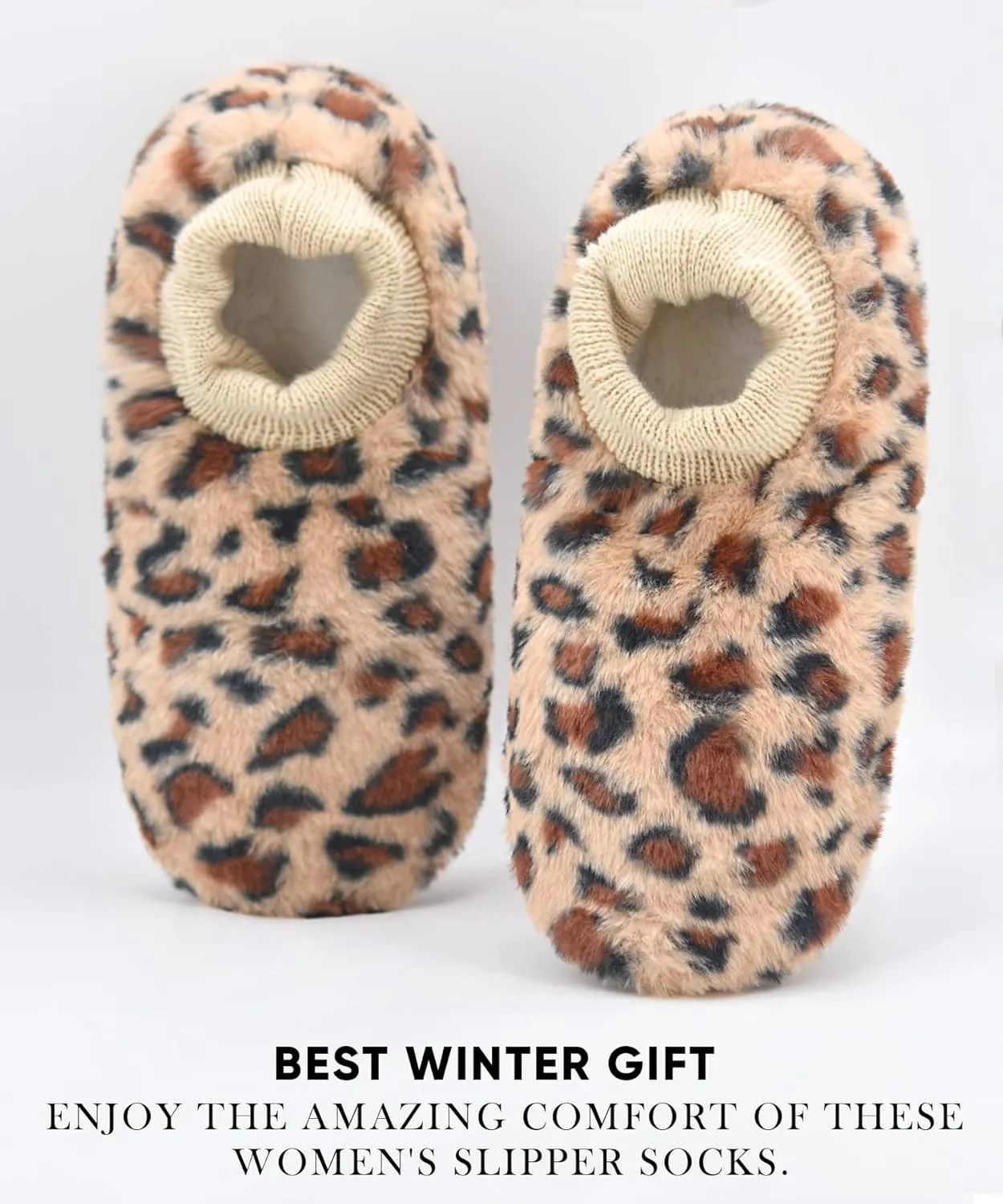 DICUIRD Slipper Socks with Grippers for Women,Winter Cozy&Comfy Boot Slippers for Women