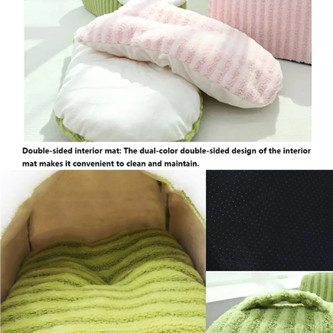 Dog Bed with Cover Cave, Cozy Hideaway Pet Bed, Cozy Cave Dog Bed,Cozy Pet Hideaway Bed for Dogs, Pet Bed with Cover Cave,Dog Slipper Bed (Light Pink,Small)