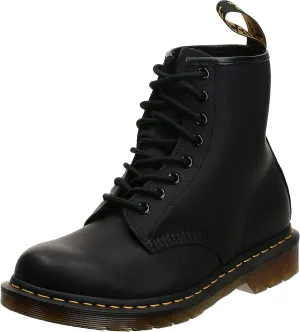 Dr. Martens Unisex 1460 Greasy Leather 8 Eye Boot, Black, 7 Women/6 Men