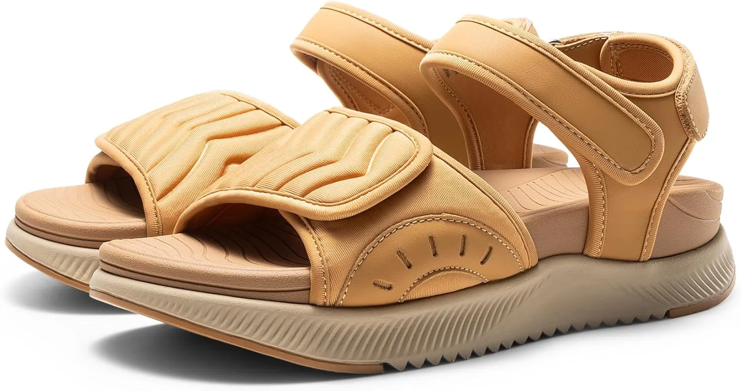 DREAM PAIRS Walking Sandals Women Arch Support Platform Sandals Comfortable Open Toe Hiking Summer Shoes Lightweight Outdoor Athletic Sport Water Sandals