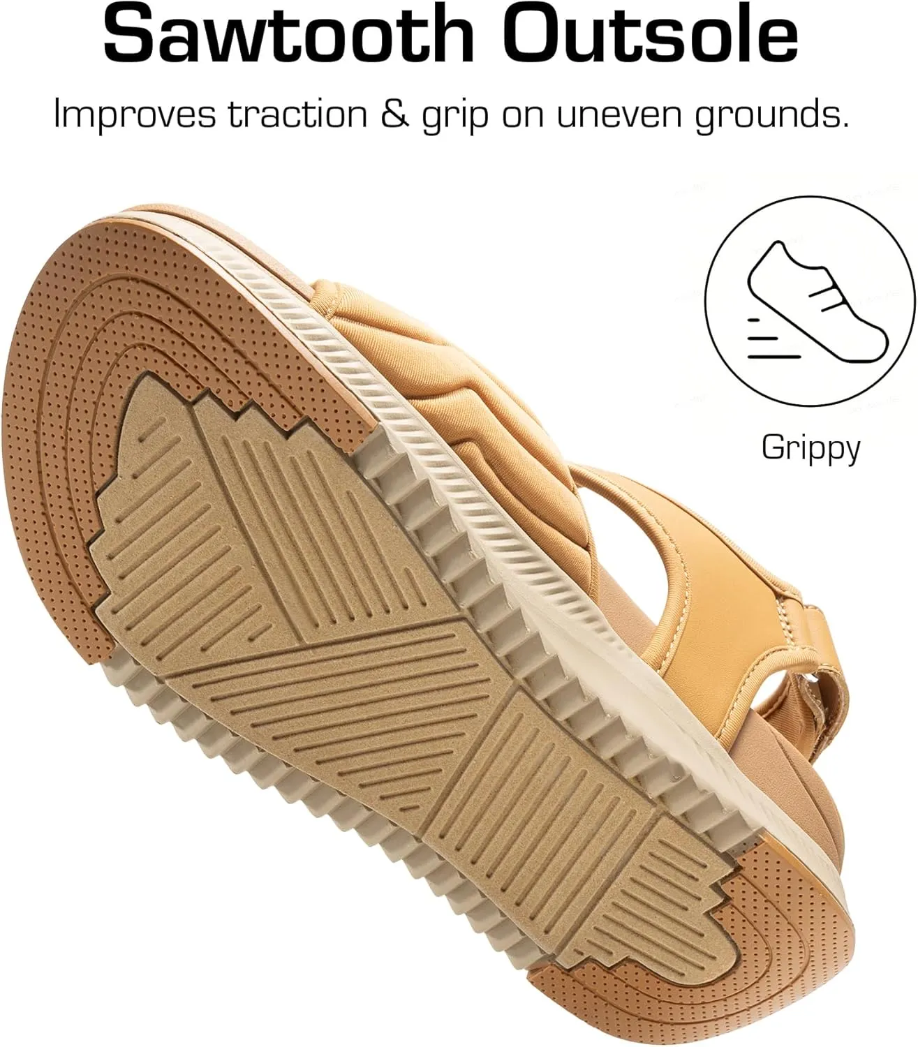 DREAM PAIRS Walking Sandals Women Arch Support Platform Sandals Comfortable Open Toe Hiking Summer Shoes Lightweight Outdoor Athletic Sport Water Sandals