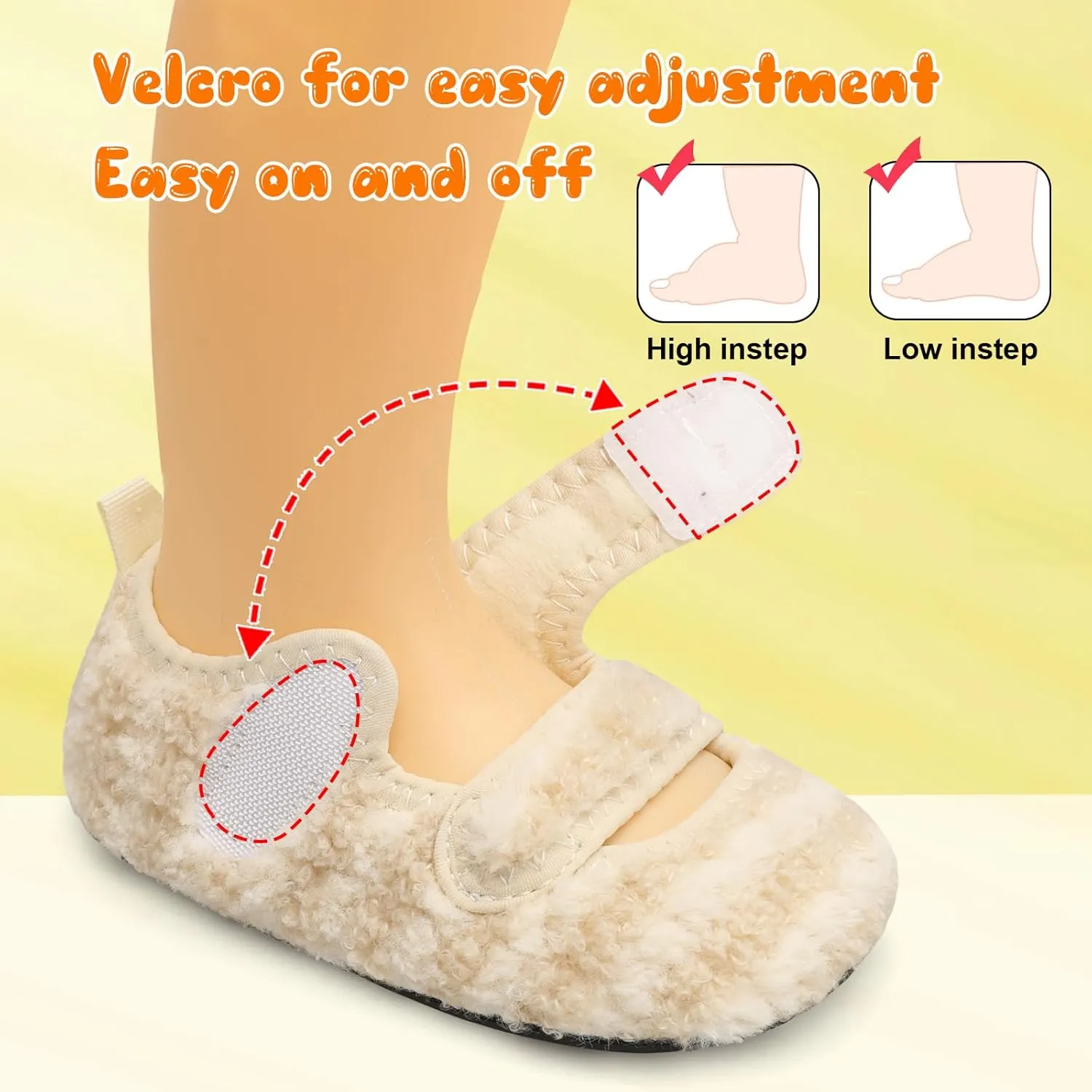 FEETCITY Toddler House Slippers - Boys & Girls Winter Kids Indoor Home Shoes - Warm Socks
