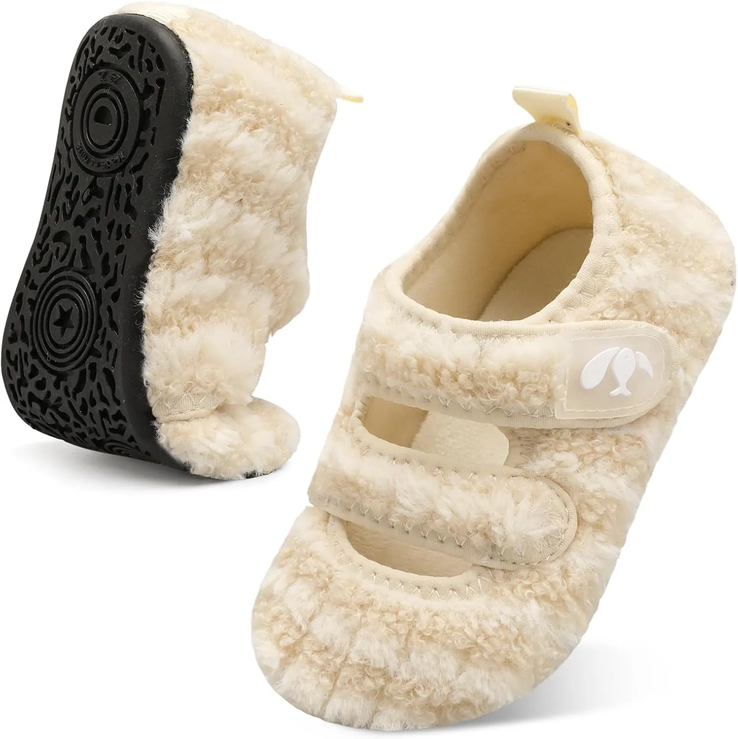 FEETCITY Toddler House Slippers - Boys & Girls Winter Kids Indoor Home Shoes - Warm Socks
