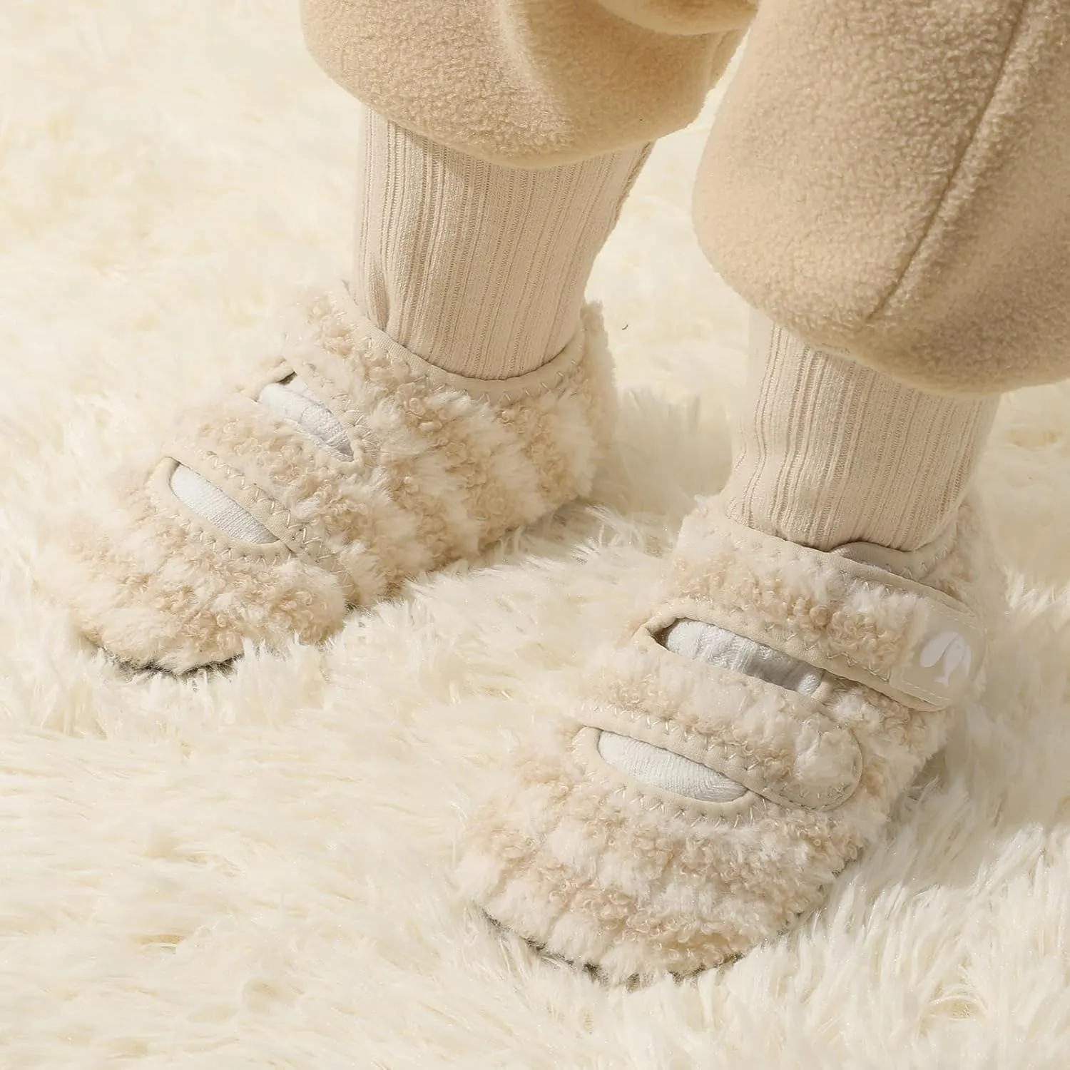 FEETCITY Toddler House Slippers - Boys & Girls Winter Kids Indoor Home Shoes - Warm Socks