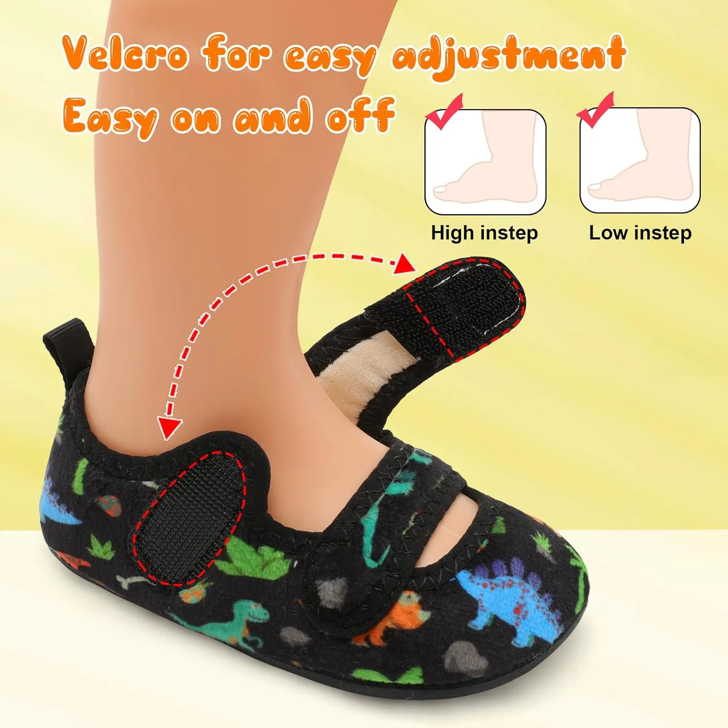 FEETCITY Toddler House Slippers - Boys & Girls Winter Kids Indoor Home Shoes - Warm Socks