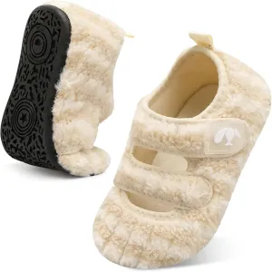 FEETCITY Toddler House Slippers - Boys & Girls Winter Kids Indoor Home Shoes - Warm Socks