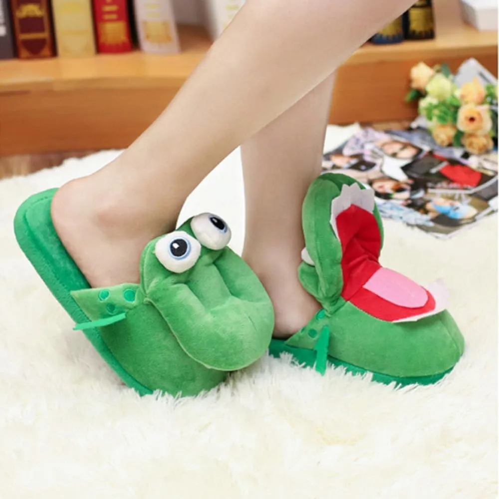 Frog Fuzzy Slippers Christmas Kawaii Cozy Fluffy House Shoe Warm Slipper for Indoor Outdoor Soft Fur Cozy Plush Faux Fur Scuff Slippers