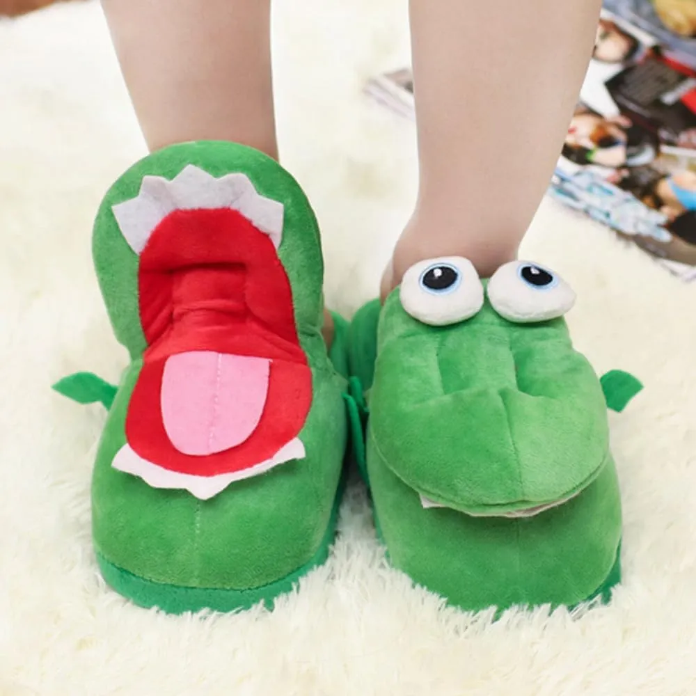 Frog Fuzzy Slippers Christmas Kawaii Cozy Fluffy House Shoe Warm Slipper for Indoor Outdoor Soft Fur Cozy Plush Faux Fur Scuff Slippers