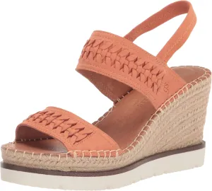 Gentle Souls by Kenneth Cole Women's Elyssa Two-Band Braid Wedge Sandal